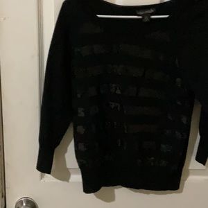 All black sequenced banana republic classy shirt.